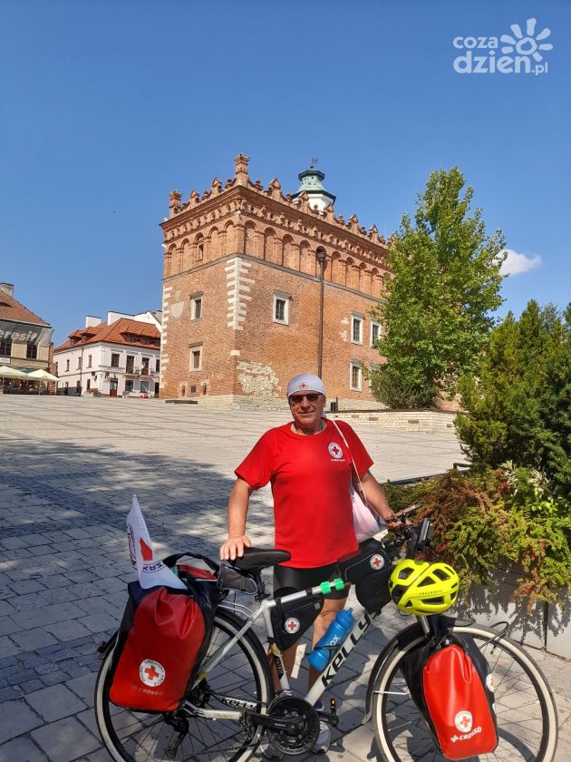 Rowerowa wyprawa Janusza Kobyłki dotarła do Sandomierza