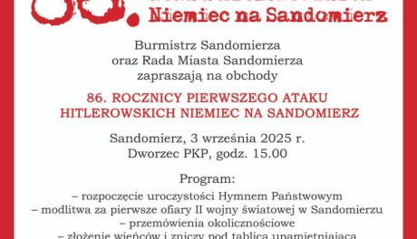 86. rocznica pierwszego ataku hitlerowskich Niemiec na Sandomierz 