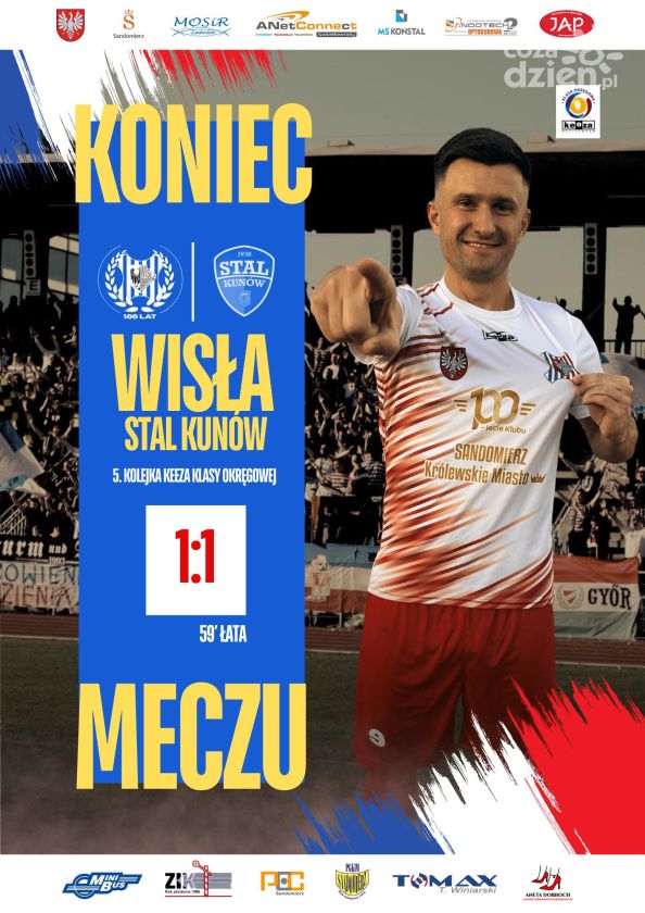 Remis w Sandomierzu. Wisła podzieliła się punktami ze Stalą Kunów