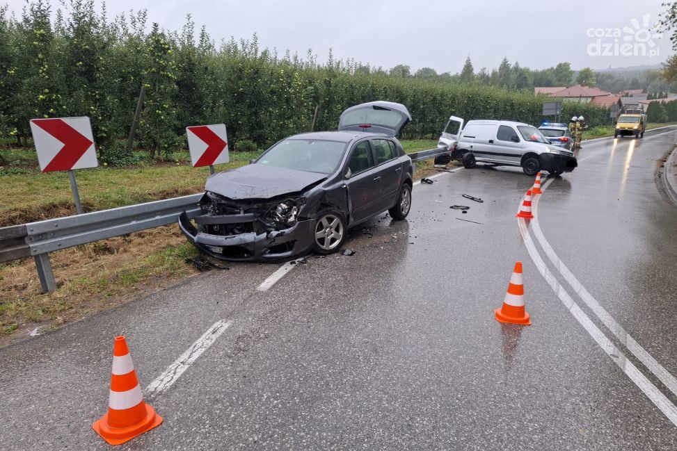 Wypadek w Dębianach. Jedna osoba w szpitalu