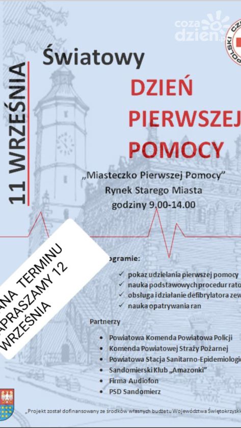 „Miasteczko Pierwszej Pomocy” przeniesione na 12 września