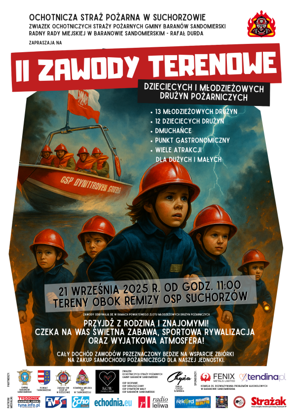 Sportowe emocje i rodzinna zabawa podczas II Zawodów Terenowych Młodych Strażaków