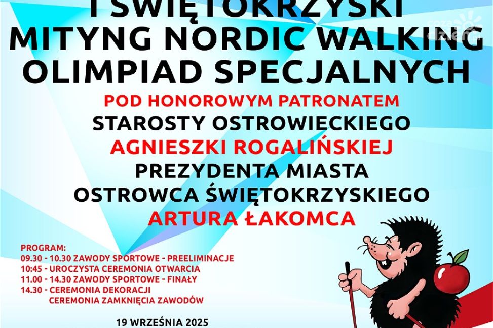 Ostrowiec Świętokrzyski gospodarzem wyjątkowej imprezy sportowej – I Świętokrzyski Mityng Nordic Walking Olimpiad Specjalnych