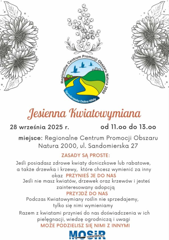 Jesienna Kwiatowymiana w Tarnobrzegu – wymień rośliny i podziel się pasją