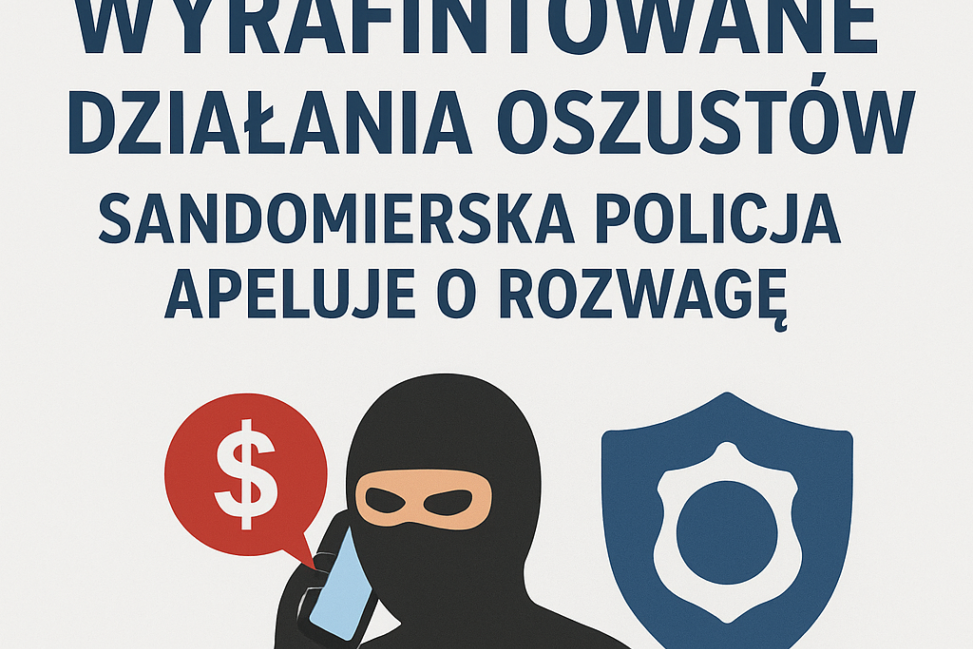 Wyrafinowane działania oszustów – sandomierska policja apeluje o rozwagę