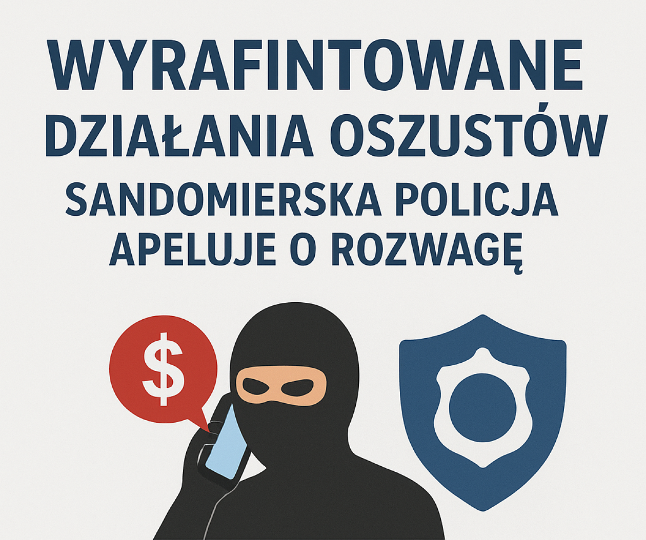 Wyrafinowane działania oszustów – sandomierska policja apeluje o rozwagę