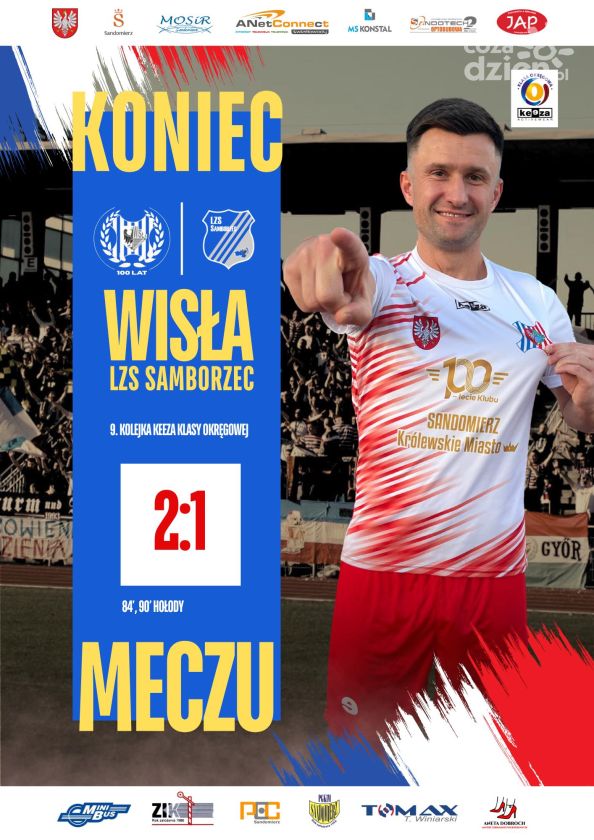 3 punkty na stulecie. Wisła lepsza od LZS Samborzec