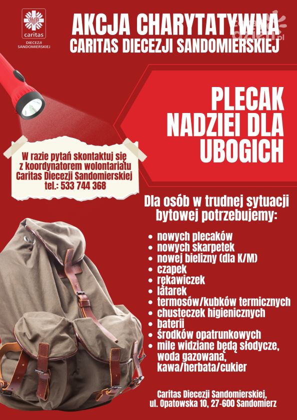 Zbiórka dla potrzebujących – przygotuj plecak na zimę