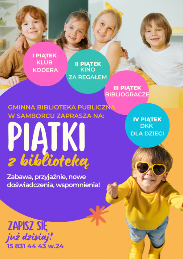 „Piątki z Biblioteką” w Samborcu – kreatywne zajęcia dla dzieci i młodzieży