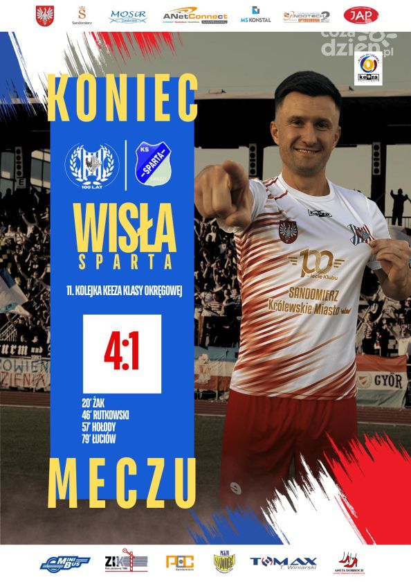 Pokaz Wiślackiej siły – cztery bramki i efektowna wygrana ze Spartą Dwikozy