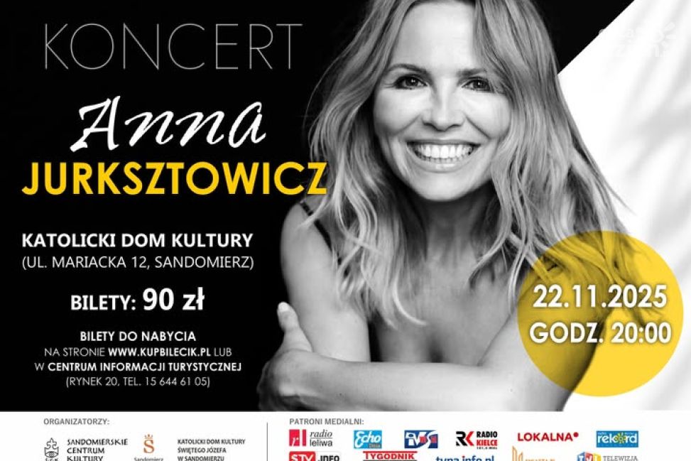 Anna Jurksztowicz zaśpiewa w Sandomierzu! Koncert już 22 listopada