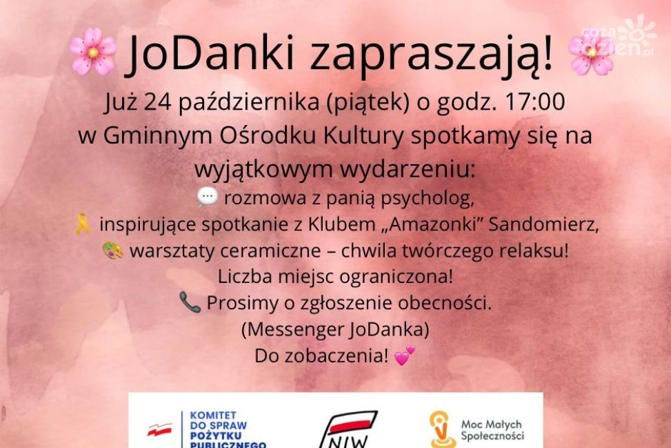 JoDanki zapraszają na inspirujące spotkanie w Gminnym Ośrodku Kultury