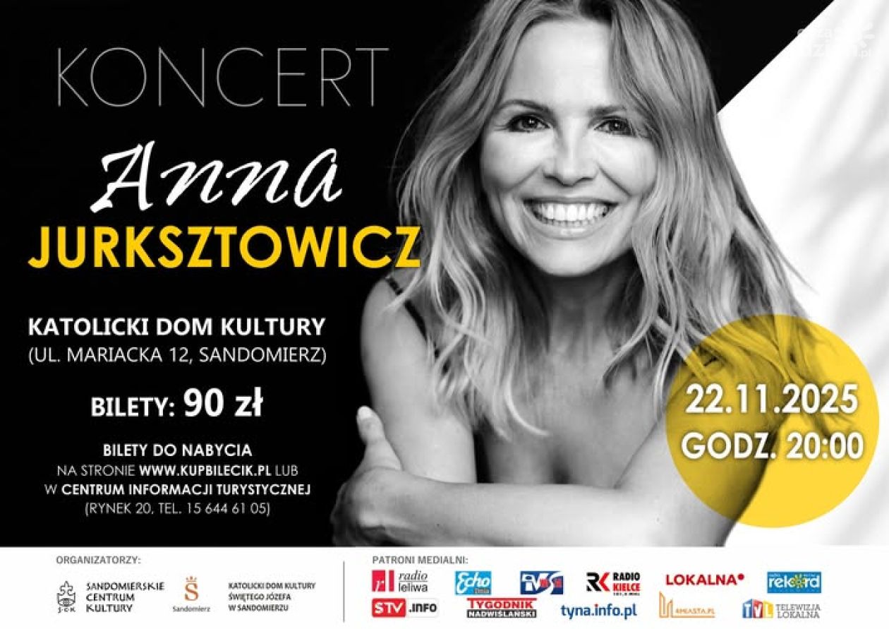 Anna Jurksztowicz zaśpiewa w Sandomierzu! Koncert już 22 listopada