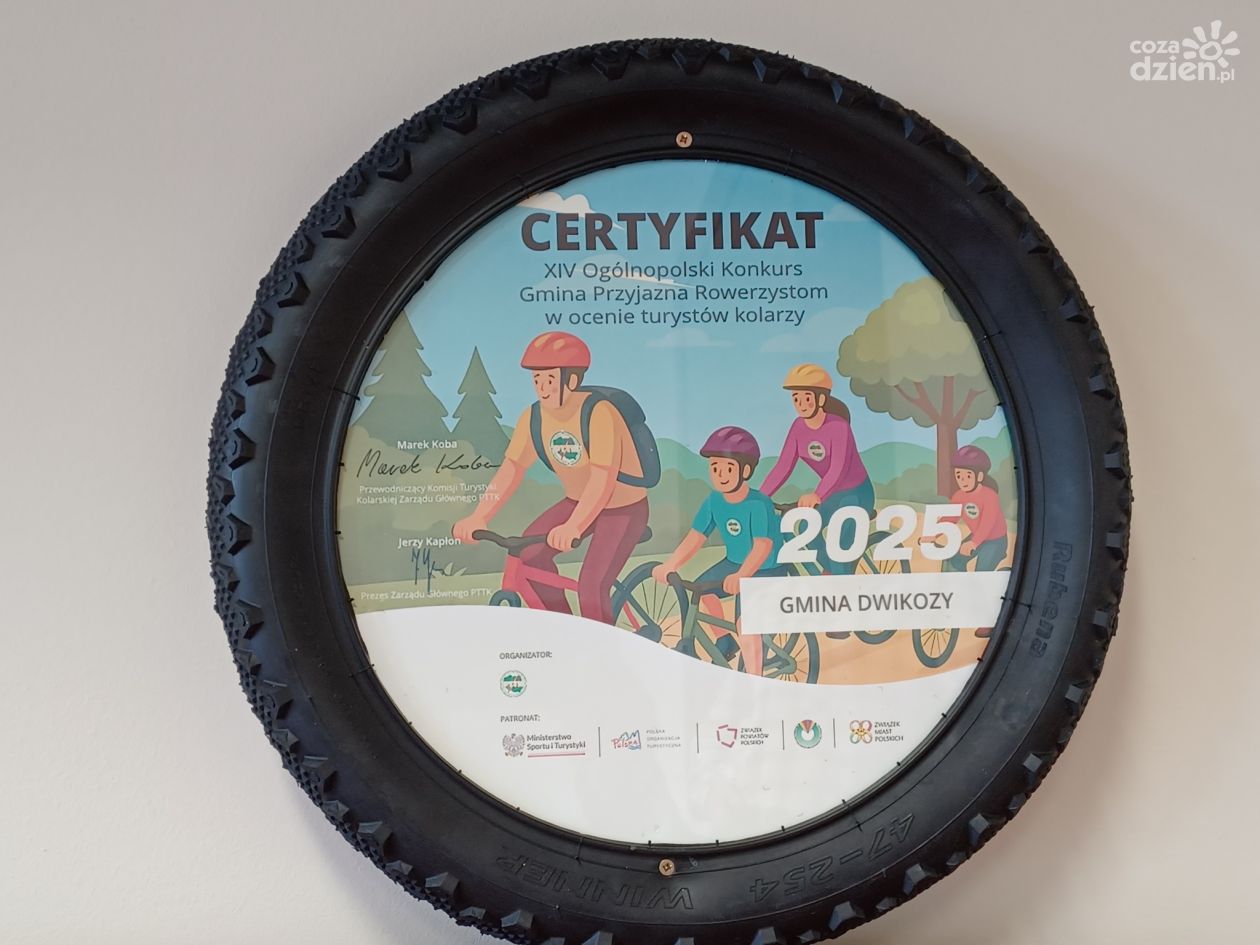 Gmina Dwikozy z certyfikatem „Gmina Przyjazna Rowerzystom”!
