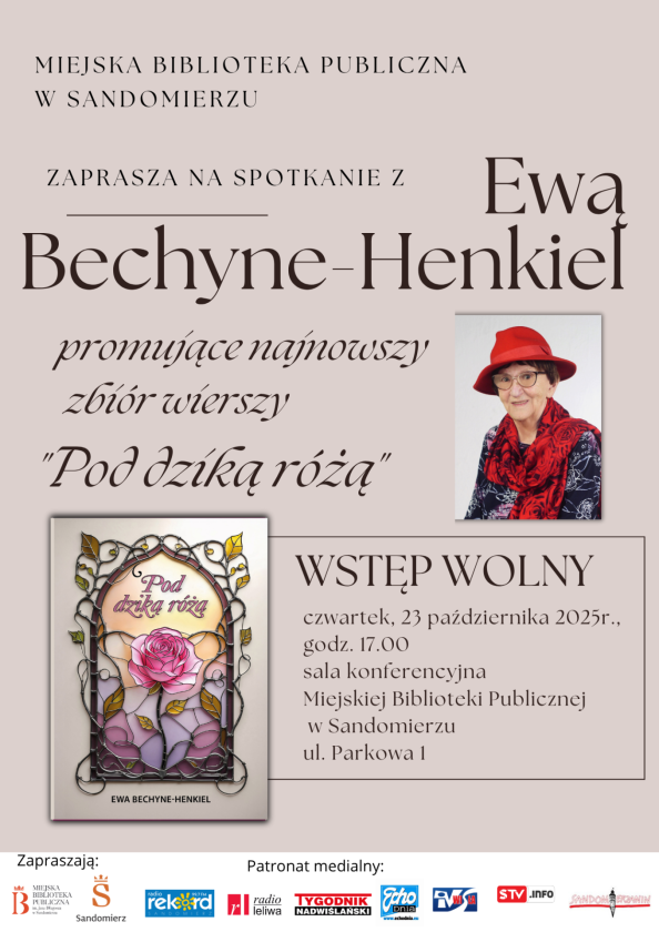 Spotkanie z poetką Ewą Bechyne–Henkiel w Miejskiej Bibliotece Publicznej w Sandomierzu