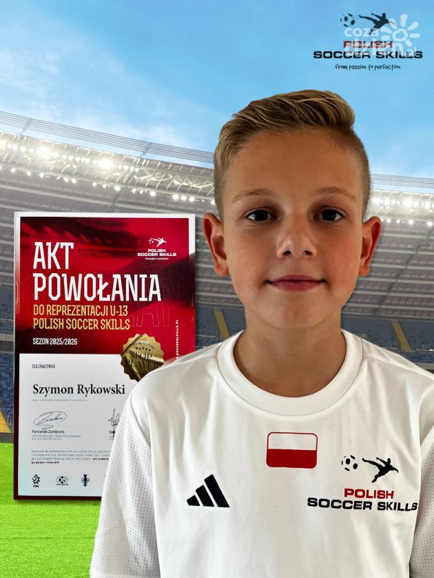 Szymon Rykowski z SP nr 4 w Sandomierzu powołany do Reprezentacji Polish Soccer Skills