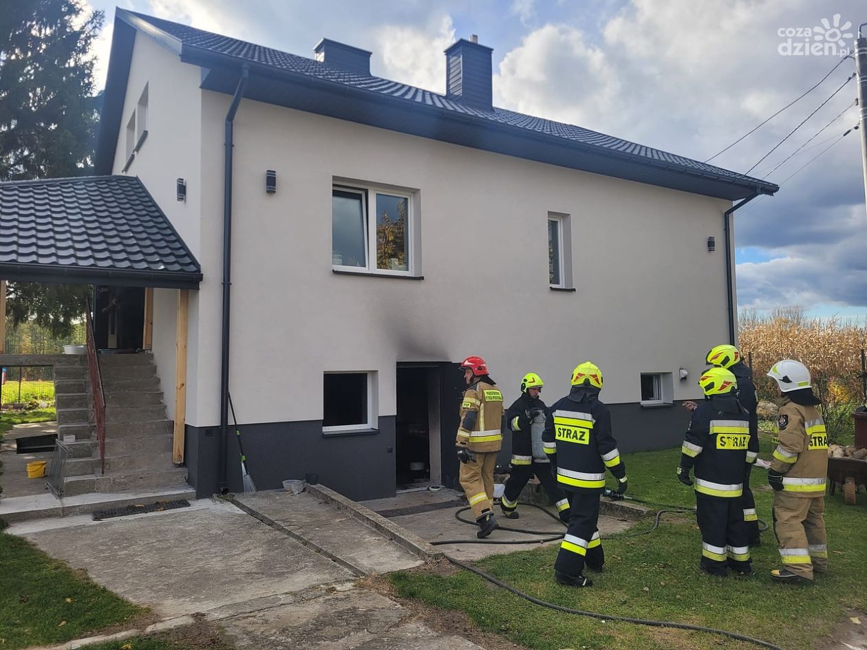 Pożar w kotłowni budynku mieszkalnego w Wojcieszycach