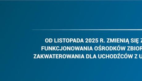 Zmiany w funkcjonowaniu ośrodków zbiorowego zakwaterowania dla uchodźców z Ukrainy od listopada 2025 r.