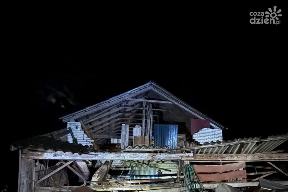 Sześć interwencji strażaków w powiecie sandomierskim. Silny wiatr uszkadzał dachy i powalał drzewa