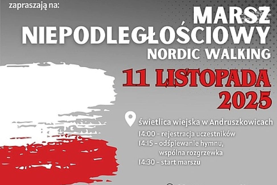 Marsz Niepodległościowy Nordic Walking w gminie Samborzec