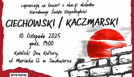 Koncert „Ciechowski / Kaczmarski” w Sandomierzu z okazji Narodowego Święta Niepodległości