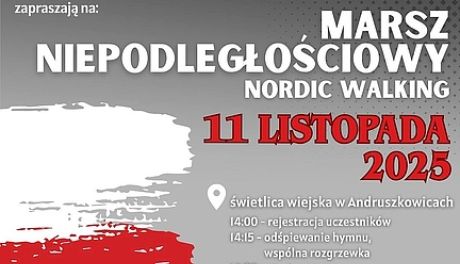 Marsz Niepodległościowy Nordic Walking w gminie Samborzec