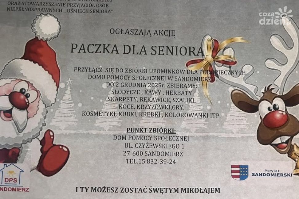 Sandomierz rusza z akcją „Paczka dla Seniora”. Władze powiatu apelują o wsparcie mieszkańców