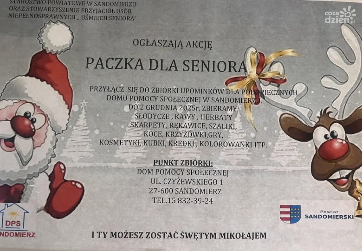 Sandomierz rusza z akcją „Paczka dla Seniora”. Władze powiatu apelują o wsparcie mieszkańców