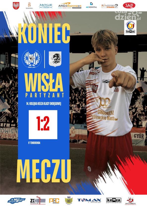 Trudne zakończenie rundy jesiennej. Wisła Sandomierz przegrywa z Partyzantem Wodzisław