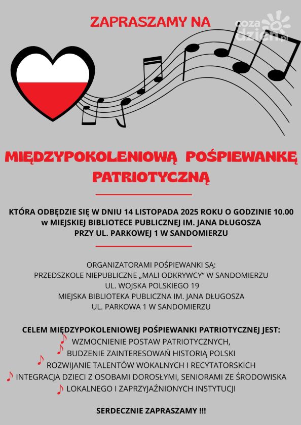 Międzypokoleniowa pośpiewanka patriotyczna w Sandomierzu
