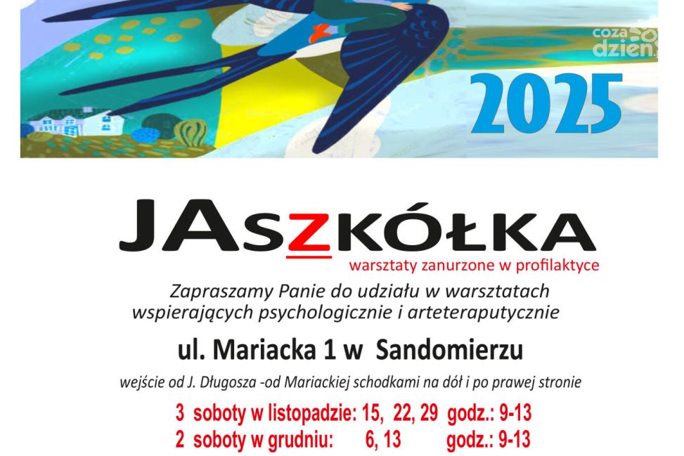„Jaszkołka” zaprasza kobiety na bezpłatne warsztaty wspierające w Sandomierzu