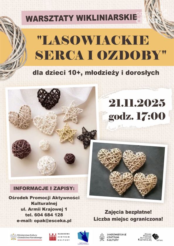 „Lasowiackie serca i ozdoby” – warsztaty rękodzielnicze w Sandomierzu