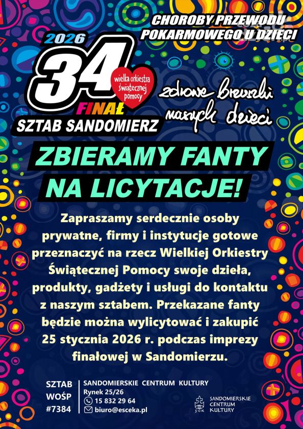 Trwa zbiórka fantów na 34. Finał WOŚP w Sandomierzu