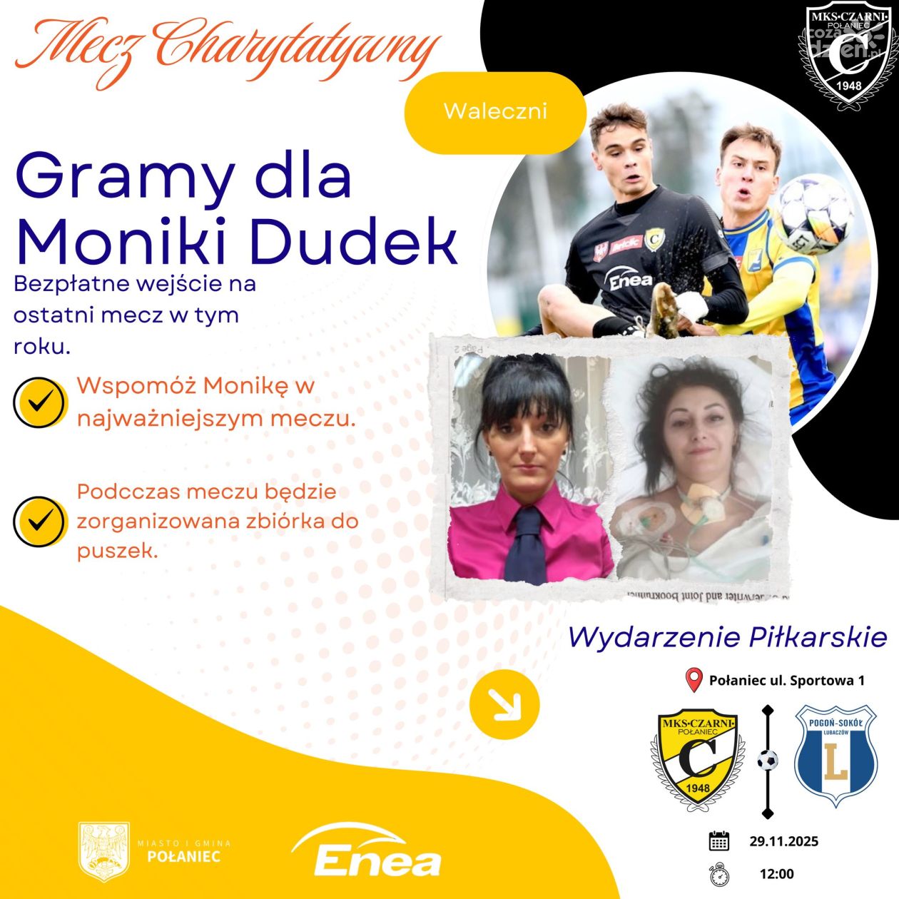 Ostatni mecz Czarnych Połaniec w 2025 roku połączony z akcją charytatywną