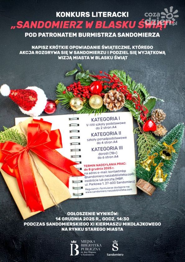 „Sandomierz w blasku Świąt” – literacki konkurs dla mieszkańców