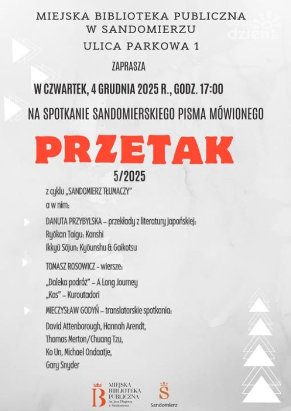 Miejska Biblioteka Publiczna w Sandomierzu zaprasza na premierę 5. numeru „Przetaku” – Sandomierskiego Pisma Mówionego