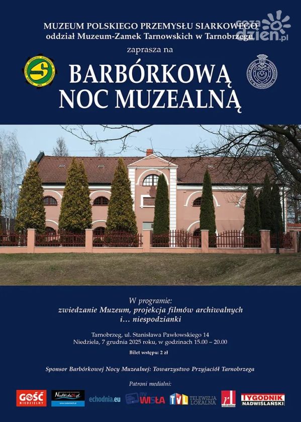 Barbórkowa Noc Muzealna w Tarnobrzegu. Zwiedzanie, filmy archiwalne i niespodzianki