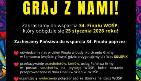 34. Finał WOŚP – graj z nami i wspieraj zdrowie dzieci