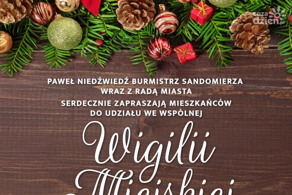 Zaproszenie na Wigilię Miejską w Sandomierzu