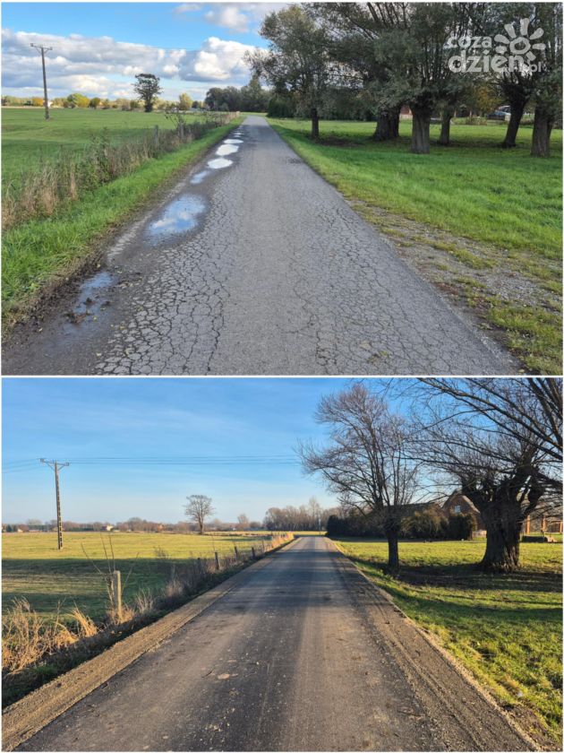 Zakończono remonty dróg w Trześni, Sokolnikach i Wrzawach