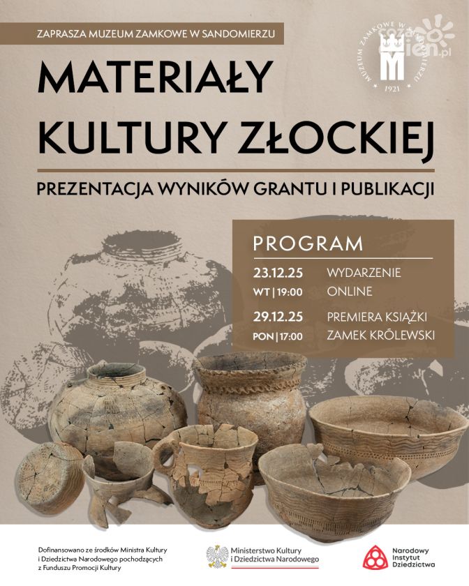 Dwa spotkania podsumowujące badania archeologiczne kultury złockiej w Sandomierzu