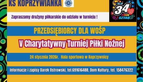 Piłkarskie granie dla WOŚP w Koprzywnicy