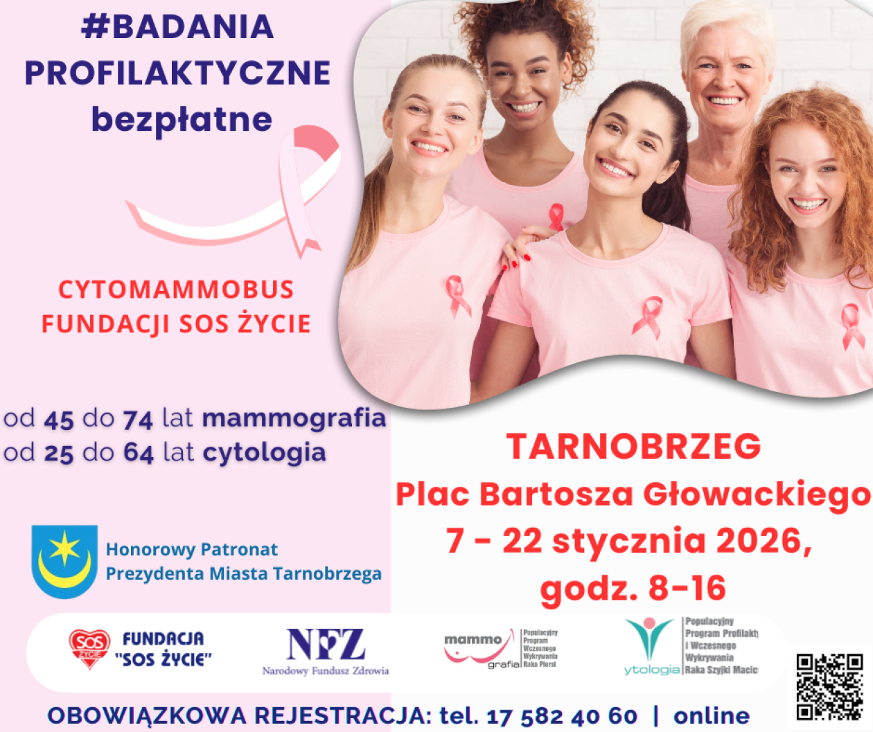 Bezpłatne badania mammograficzne i cytologiczne w Tarnobrzegu. Profilaktyka, która ratuje życie