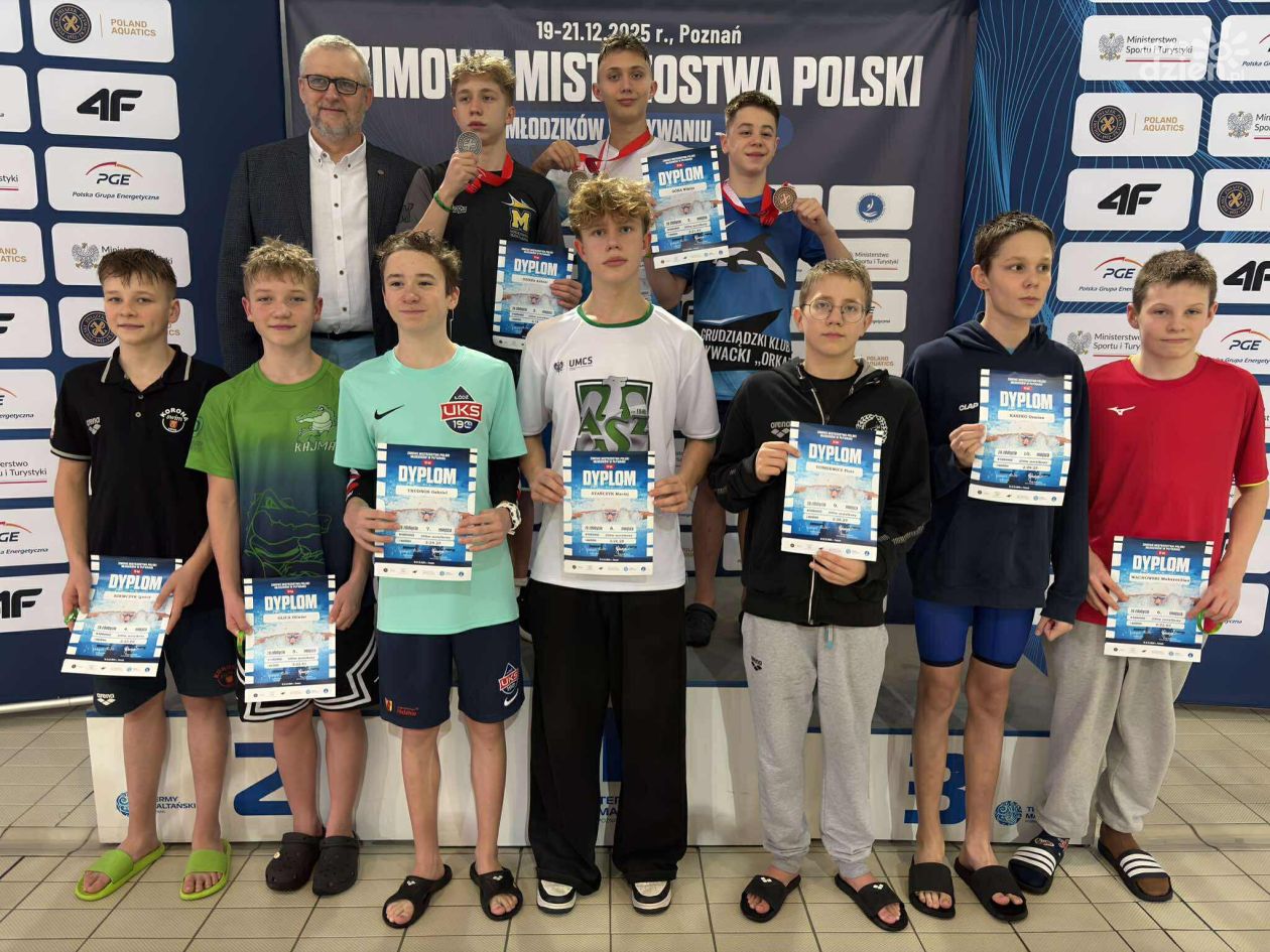 Znakomita końcówka roku pływaków KAJMANa Połaniec na mistrzostwach Polski