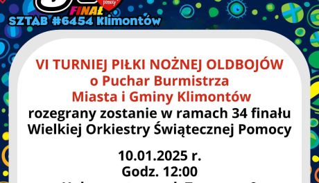 VI Turniej Oldbojów o Puchar Burmistrza Klimontowa w ramach 34. Finału WOŚP