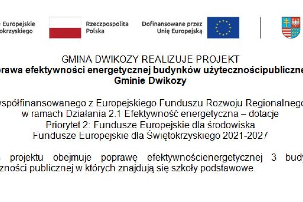 Gmina Dwikozy modernizuje energetycznie trzy szkoły podstawowe