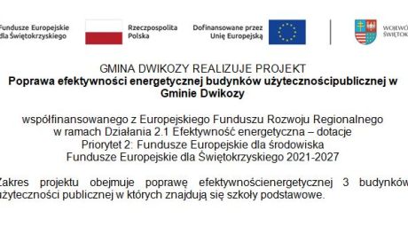Gmina Dwikozy modernizuje energetycznie trzy szkoły podstawowe