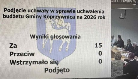 Budżet Gminy Koprzywnica na 2026 rok przyjęty jednogłośnie