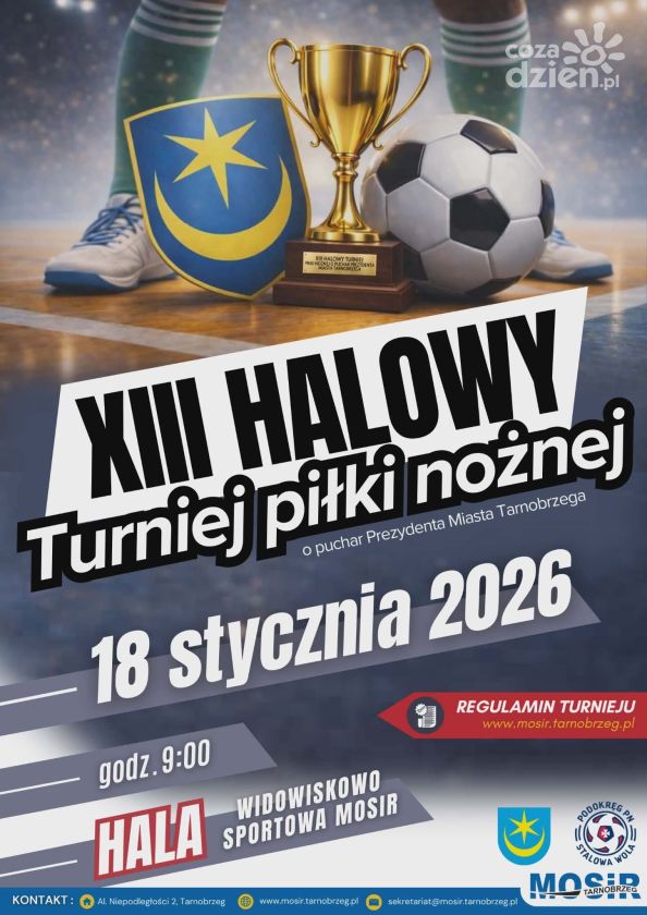XIII Halowy Turniej Piłki Nożnej o Puchar Prezydenta Miasta Tarnobrzega już 18 stycznia