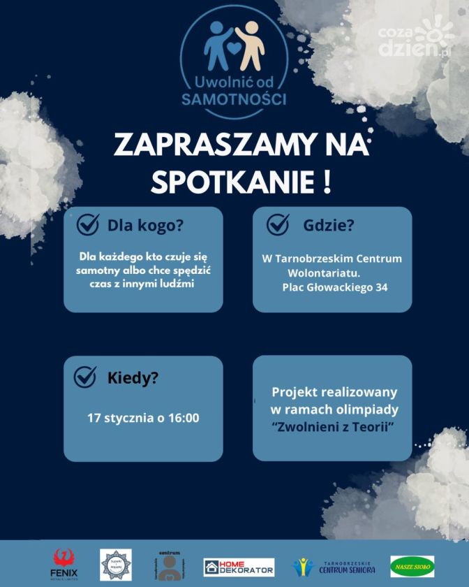 „Uwolnić od Samotności” – spotkanie dla osób szukających rozmowy i towarzystwa